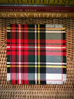 J. Earl & Sons Cocktail Napkins + Bar Towels + Coasters Signature Tartan Cocktail Napkins - Set 4
