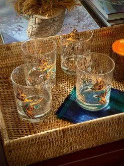 J. Earl & Sons Vintage Mallards & Cattails DOF Glasses - Set 4 Antique + Vintage