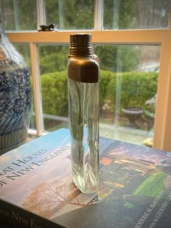 J. Earl & Sons Vintage Glass Flask With Silver Screw Cap