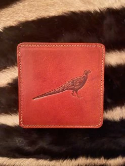 J. Earl & Sons Signature Harness Leather Coasters - Set 4