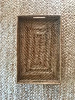 J. Earl & Sons Rattan Rectangle Tray