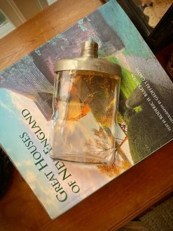 J. Earl & Sons Vintage Glass Flask With Silver Screw Cap