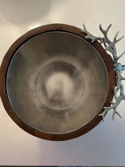 J. Earl & Sons Stag Wood + Pewter Ice Bucket