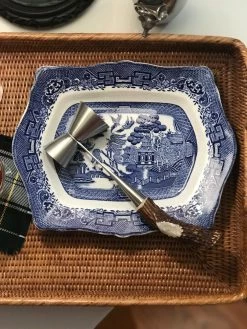 J. Earl & Sons Vintage Blue + White Tray - Large
