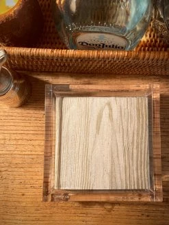 J. Earl & Sons Lucite Cocktail Napkin Box Set Cocktail Napkins + Bar Towels + Coasters