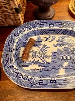 J. Earl & Sons Antique + Vintage Vintage Large Staffordshire Blue + White Tray