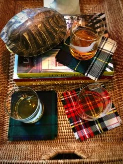 J. Earl & Sons Cocktail Napkins + Bar Towels + Coasters Signature Tartan Cocktail Napkins - Set 4
