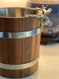 J. Earl & Sons Stag Wood + Pewter Ice Bucket