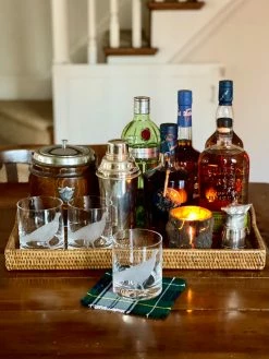 J. Earl & Sons Trays + Ice Buckets + Cutting Boards Rattan Low Sides Rectangle Tray