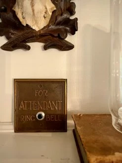 J. Earl & Sons Vintage "Ring For Attendant" Bell