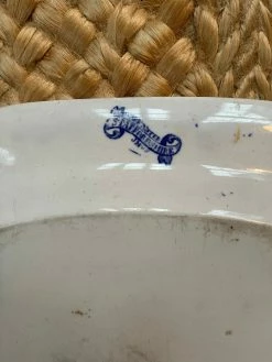 J. Earl & Sons Antique + Vintage Vintage Large Staffordshire Blue + White Tray