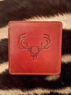 J. Earl & Sons Signature Harness Leather Coasters - Set 4