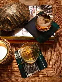 J. Earl & Sons Cocktail Napkins + Bar Towels + Coasters Signature Tartan Cocktail Napkins - Set 4