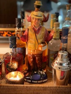 J. Earl & Sons Vintage Fly Fisherman Decanter Antique + Vintage